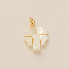 Stainless Steel DIY Pearl Shell Pendant Necklace Vacuum Plating 18K Gold