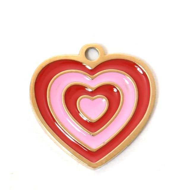 304 Stainless Steel Pink Love Love/MOM mother's Day DIY Accessories Pendant