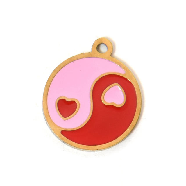 304 Stainless Steel Pink Love Love/MOM mother's Day DIY Accessories Pendant