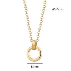 Stainless Steel DIY Pearl Shell Pendant Necklace Vacuum Plating 18K Gold
