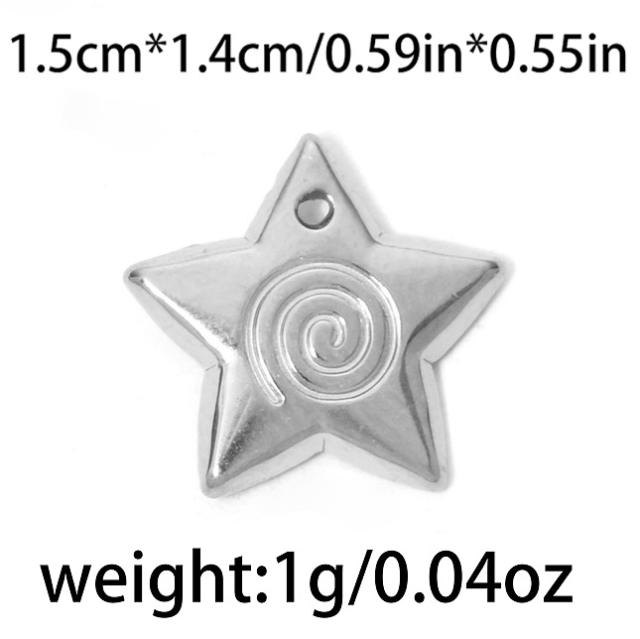 304 stainless steel geometric exquisite small flower sun fishtail gourd star  diy jewelry pendant
