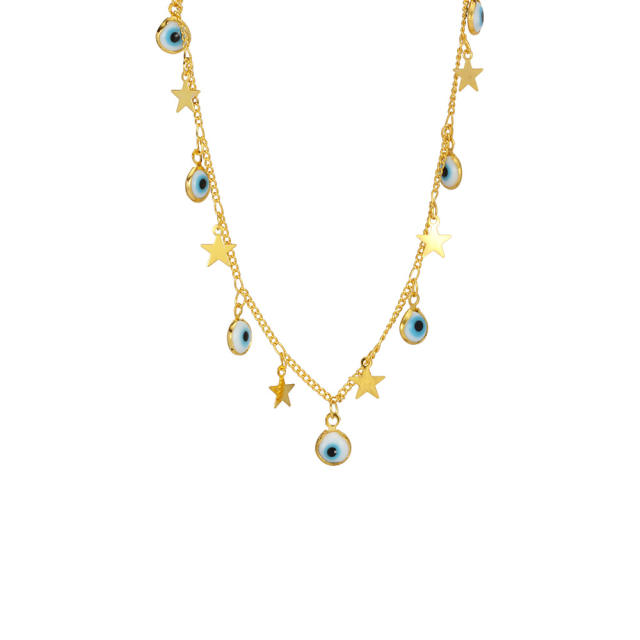 Distinctive Fashion Small Pendant Loud Little Daisy Palm Devil's Eye Lightning Simple All-match Necklace