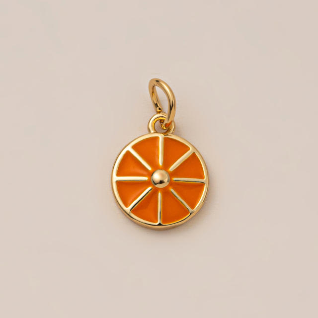 DIY Fruit Butterfly Pendant Necklace Copper Plated 18K Gold