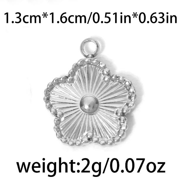 304 stainless steel geometric exquisite small flower sun fishtail gourd star  diy jewelry pendant
