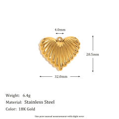 Stainless steel plated 18K gold angel key love jewelry accessories