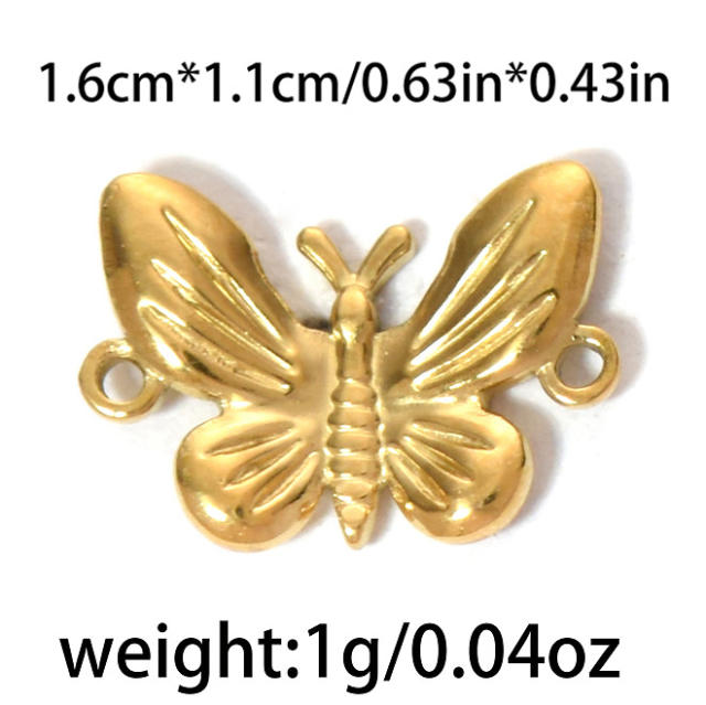 304 stainless steel geometric exquisite small flower sun fishtail gourd star  diy jewelry pendant