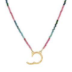 Stainless Steel DIY Pearl Shell Pendant Necklace Vacuum Plating 18K Gold