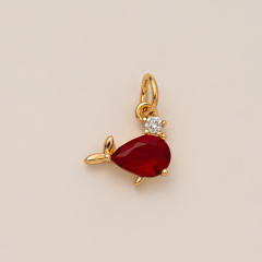 Red zircon pendant