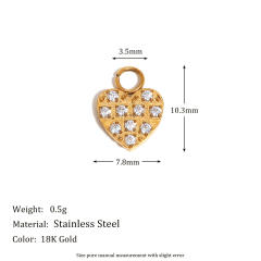 White zirconium short love pendant