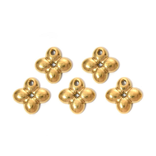304 stainless steel geometric exquisite small flower sun fishtail gourd star  diy jewelry pendant