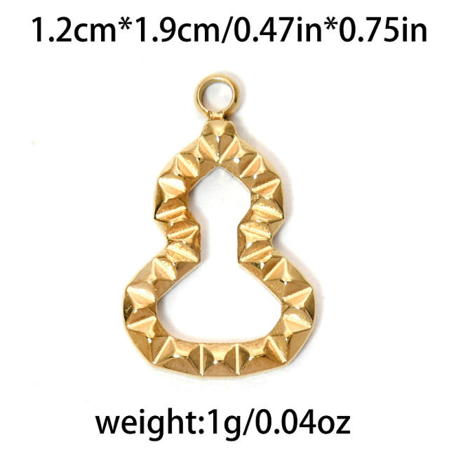 304 stainless steel geometric exquisite small flower sun fishtail gourd star  diy jewelry pendant