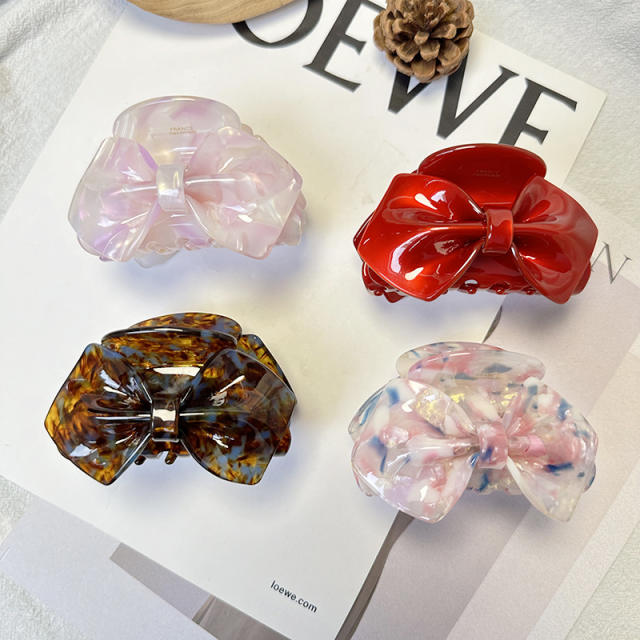 Korean Style Bow Grab Clip Fashion Heavy Industry Hair claw clips