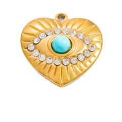 18KG blue enamel evil eye hasma hand diy charm stainless steel charms