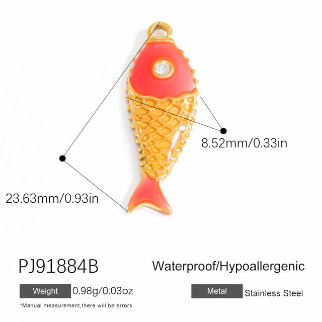 Color enamel heart flower diy jewelry charms stainless steel charms