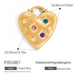 Color enamel heart flower diy jewelry charms stainless steel charms