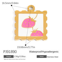 Color enamel heart flower diy jewelry charms stainless steel charms