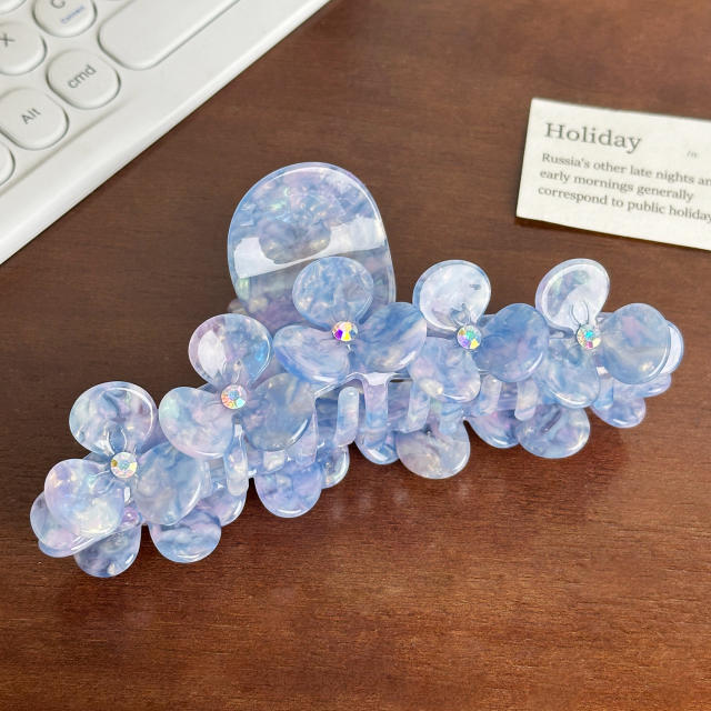 Heavy Industry Diamond Grab Clip Flower Acetic Acid hair claw clips