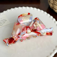Large Bow Acetic Acid Grab Clip hair claw clips