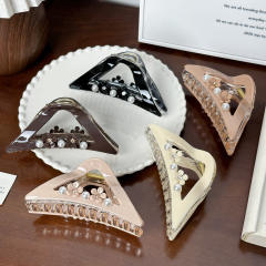 High-grade Sense Diamond-encrusted Pearl Large hair claw clips