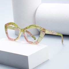 New irregular marble pattern anti-blue light women reading glasses