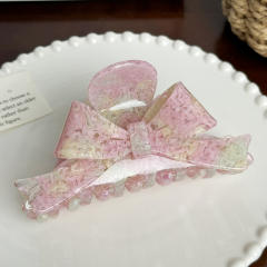 Large Bow Acetic Acid Grab Clip hair claw clips