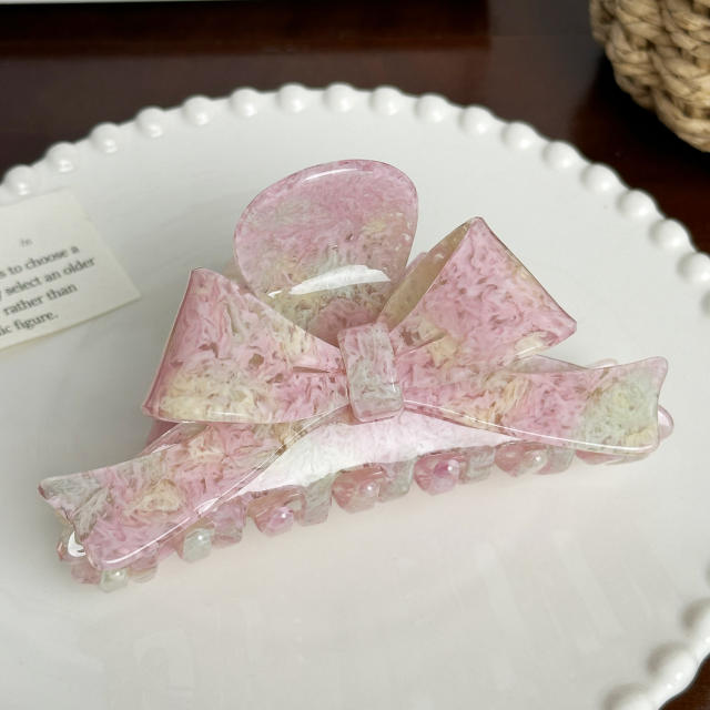 Large Bow Acetic Acid Grab Clip hair claw clips