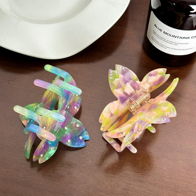 Acetic Acid Plate Heavy Industry Diamond-encrusted Cherry Blossom hair claw clips