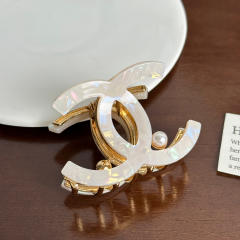 Medium-sized coil hair alloy grip clip high-grade acrylic hair claw clips