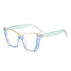 New Flower Large Frame Cat's Eye Anti-blue Light reading glasses