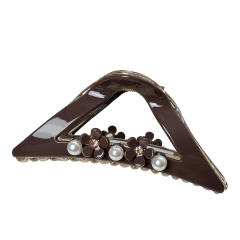 High-grade Sense Diamond-encrusted Pearl Large hair claw clips