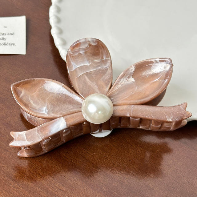 Vintage Oil Painting Texture Flower Grab Clip All-match Ponytail hair claw clips