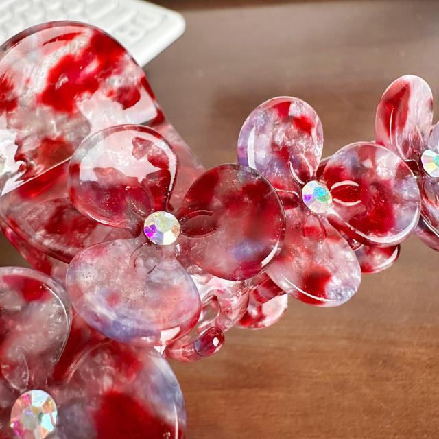 Heavy Industry Diamond Grab Clip Flower Acetic Acid hair claw clips