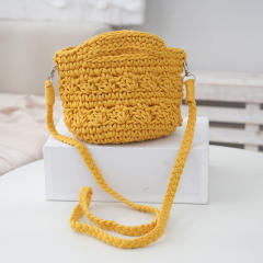 Spring cotton rope woven shoulder bag knitted handmade women's shoulder bag