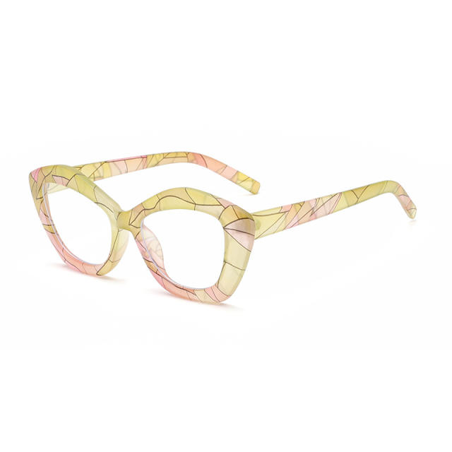 New irregular marble pattern anti-blue light women reading glasses