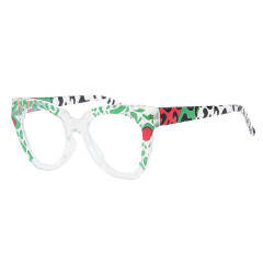 Candy color anti-blue light flat mirror leopard grain reading glasses