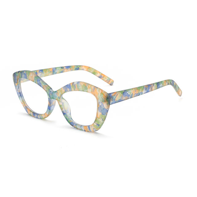 New irregular marble pattern anti-blue light women reading glasses