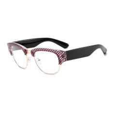 2025 new plate color diamond anti-blue light reading glasses