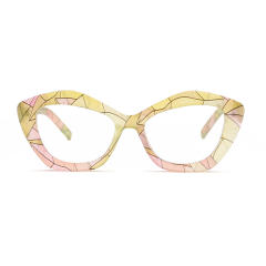 New irregular marble pattern anti-blue light women reading glasses