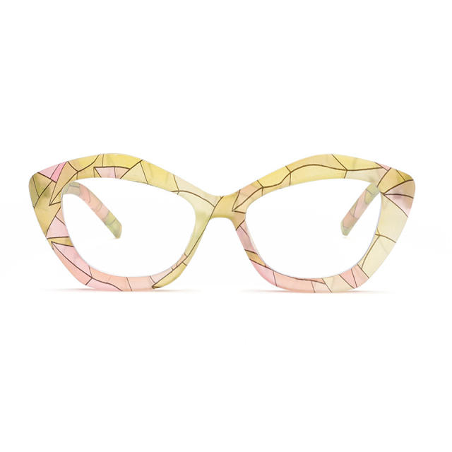 New irregular marble pattern anti-blue light women reading glasses