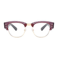 2025 new plate color diamond anti-blue light reading glasses