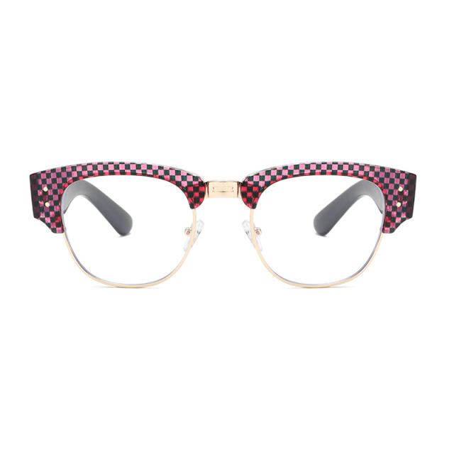 2025 new plate color diamond anti-blue light reading glasses