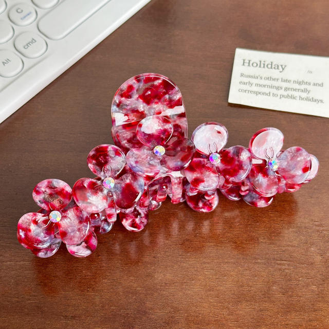 Heavy Industry Diamond Grab Clip Flower Acetic Acid hair claw clips