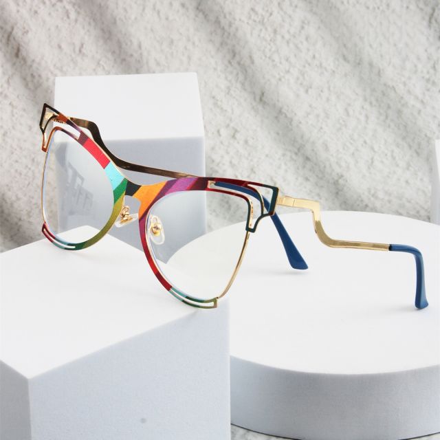 Colorful Butterfly Frame Anti-blue Light Flat Mirror reading glasses