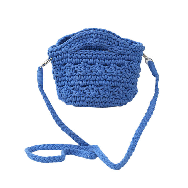 Spring cotton rope woven shoulder bag knitted handmade women's shoulder bag