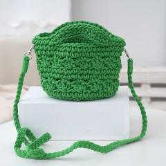 Spring cotton rope woven shoulder bag knitted handmade women's shoulder bag