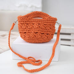 Spring cotton rope woven shoulder bag knitted handmade women's shoulder bag
