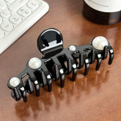 Oversized Acetic Acid Pearl Hairpin All-match Hair claw clips