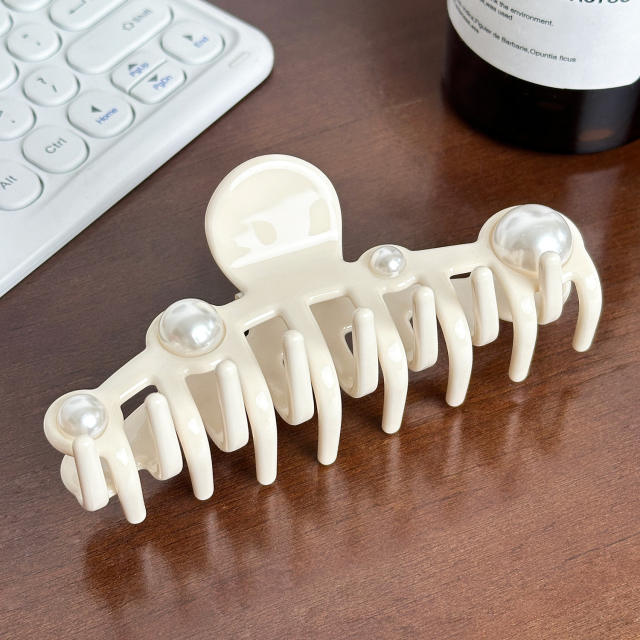 Oversized Acetic Acid Pearl Hairpin All-match Hair claw clips