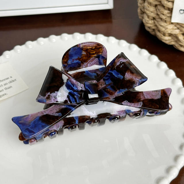Large Bow Acetic Acid Grab Clip hair claw clips