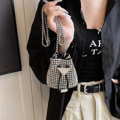Rhinestone mini bag busket bag for women purse bag